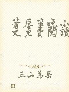 萧辰宁晚小说全文免费阅读