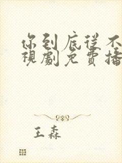 你到底从不从电视剧免费播放