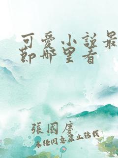 可爱小说最新章节哪里看