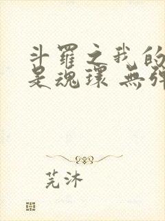 斗罗之我的武魂是魂环 无弹窗