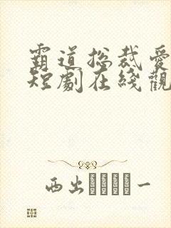 霸道总裁爱上我短剧在线观看完整版免费