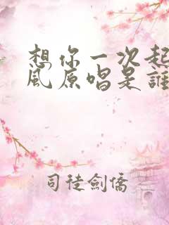 想你一次起一阵风原唱是谁