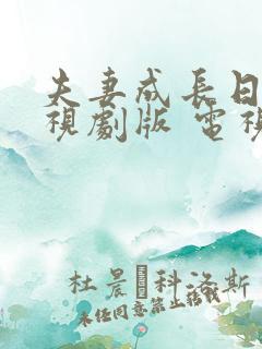 夫妻成长日记电视剧版 电视剧