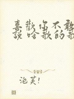 喜欢你不敢对你说 啥歌的歌词