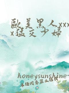 欧美黑人xxxx猛交少妇