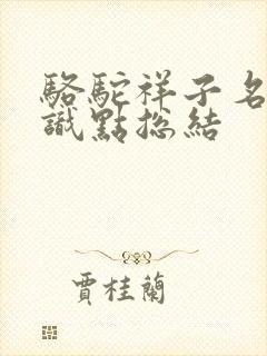 骆驼祥子名著知识点总结