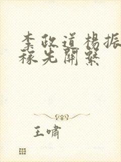 李政道杨振宁邓稼先关系