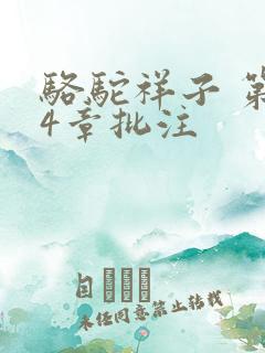 骆驼祥子 第24章批注