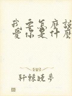 我要怎么说我不爱你是什么歌曲