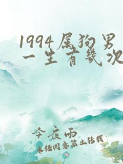 1994属狗男一生有几次婚姻