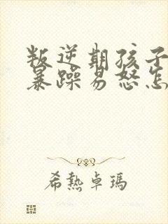 叛逆期孩子性格暴躁易怒怎么办