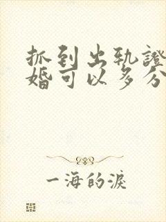 抓到出轨证据离婚可以多分财产吗