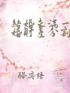 结婚未满一年离婚财产分割