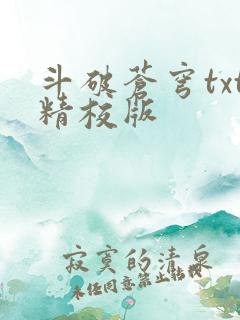 斗破苍穹txt精校版