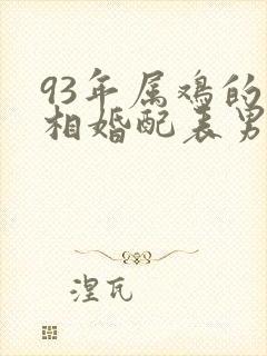 93年属鸡的属相婚配表男8