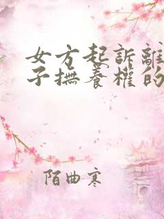 女方起诉离婚孩子抚养权的判定标准