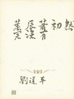 叶辰萧初然更新完没有