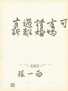 有过错方可以起诉离婚吗