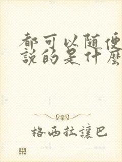 都可以随便的你说的是什么歌