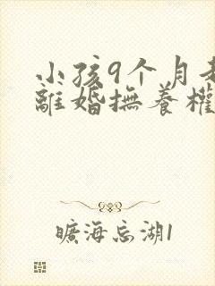 小孩9个月起诉离婚抚养权