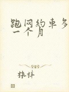 跑网约车多少钱一个月