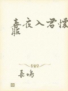春夜入君怀完整版