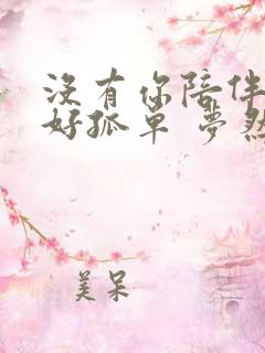 没有你陪伴真的好孤单 梦然