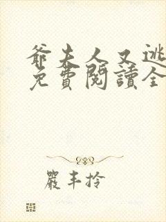 爷夫人又逃婚了免费阅读全文