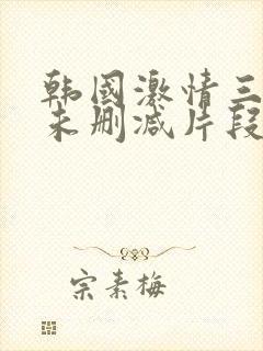 韩国激情三小时未删减片段