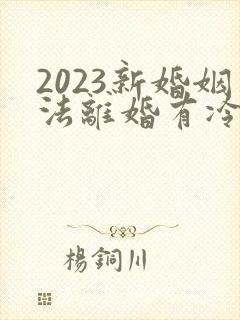 2023新婚姻法离婚有冷静期吗