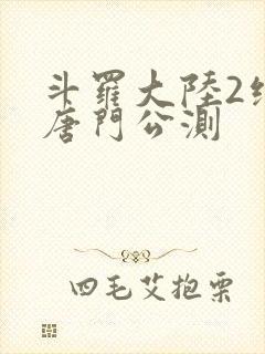 斗罗大陆2绝世唐门公测