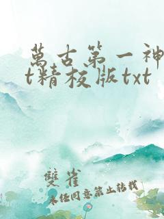 万古第一神txt精校版txt