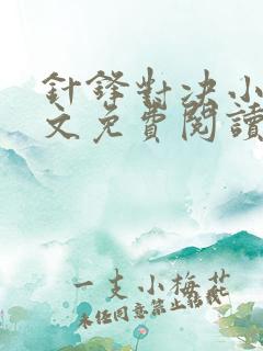 针锋对决小说全文免费阅读完整版未删减