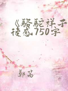 《骆驼祥子》读后感750字