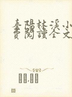 秦阳林溪小说免费阅读全文最新章节