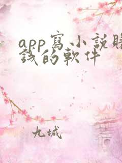 app写小说赚钱的软件