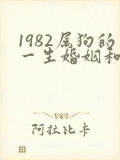 1982属狗的一生婚姻和命运