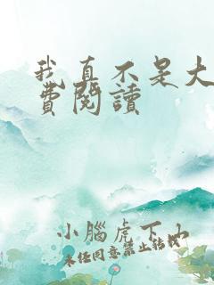 我真不是大佬免费阅读