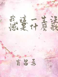 我这一生没有遗憾是什么歌