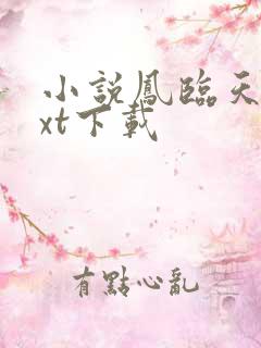 小说凤临天下txt下载