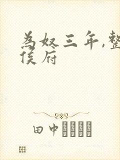 为奴三年,整个侯府