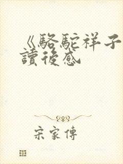 《骆驼祥子》 读后感