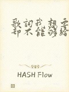 歌词我想要的你却不能够给你我全部