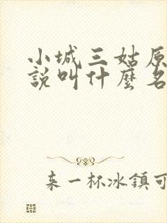 小城三姑原著小说叫什么名字
