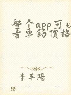 哪个app可以看车的价格