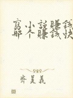 写小说赚钱软件哪个赚钱快