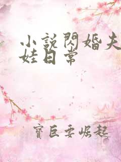 小说闪婚夫妻宠娃日常