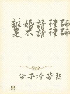 离婚请律师好还是不请律师好