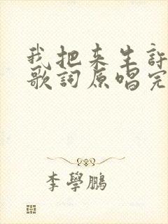 我把来生许给你歌词原唱完整版