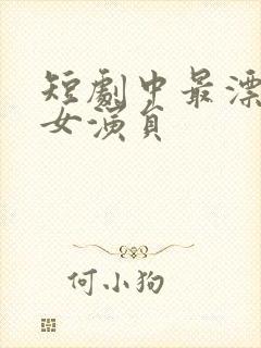 短剧中最漂亮的女演员